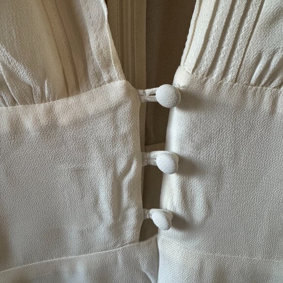 Reformation Ginny Dress – Ivory/White Midi – Lace & Pintuck Details – Size 6 - Picture 5 of 11